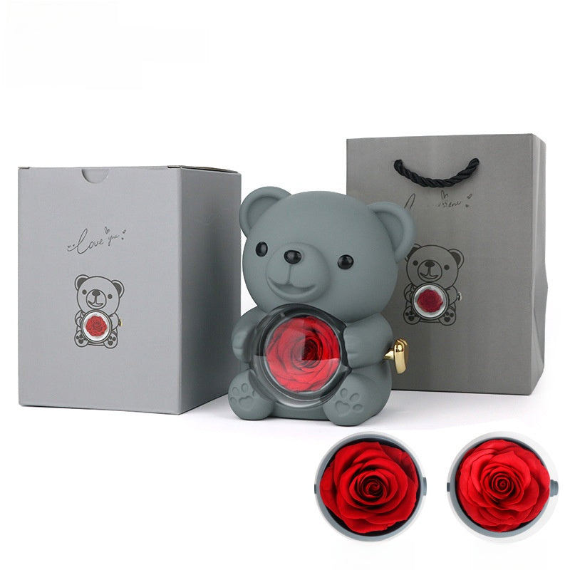 Surprise Rose & Bear Box