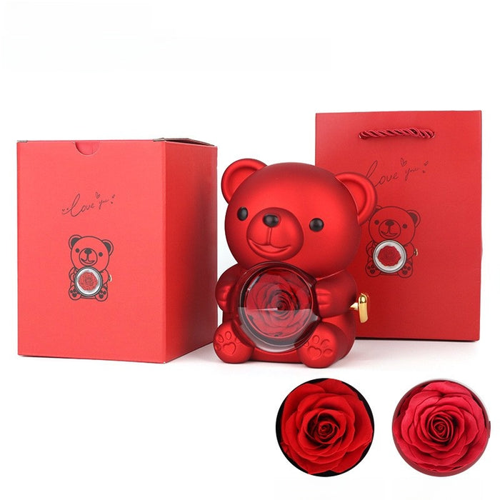 Surprise Rose & Bear Box